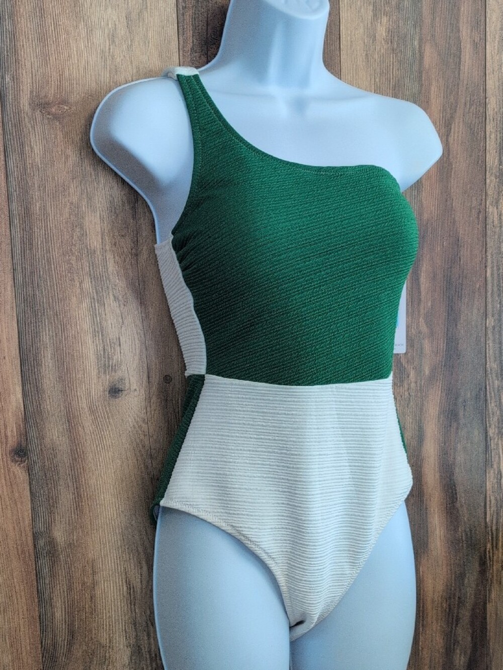 Cupshe One-Shoulder Colorblock One-Piece Swimsuit S 637A